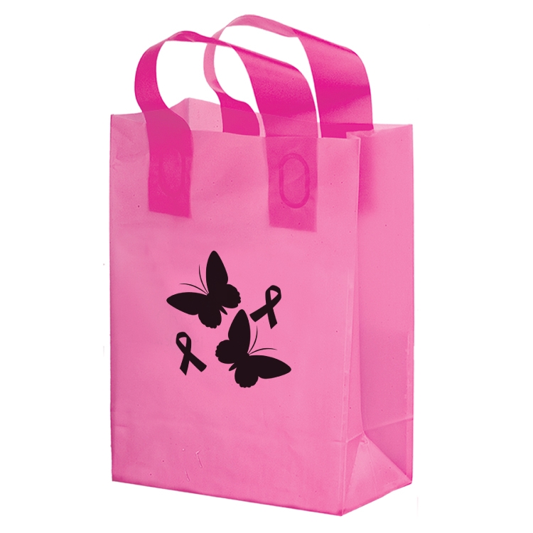 Color HDPE Frosted Soft Loop Shopper - Awareness Bag 1