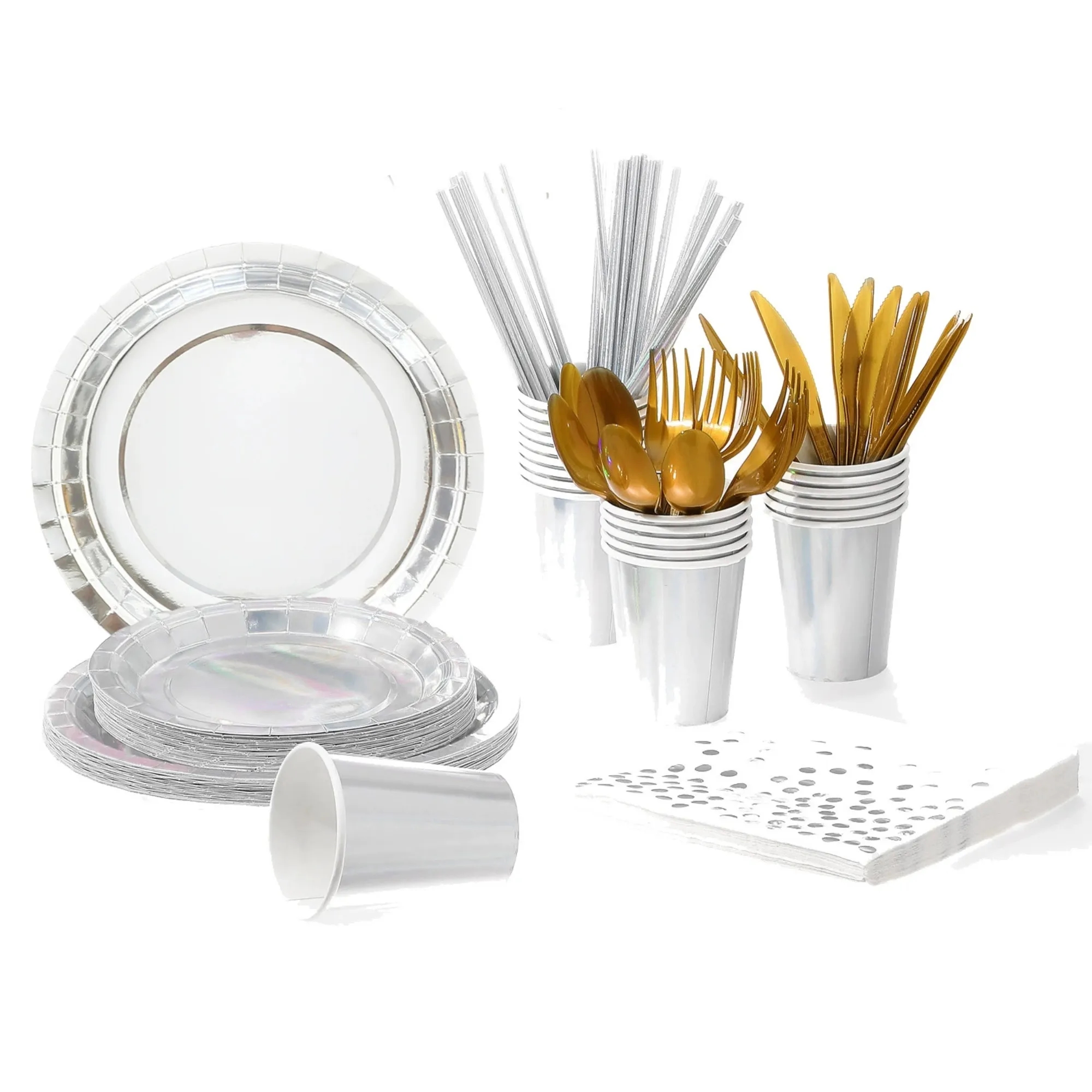 Recyclable Disposable Tableware Set of 8 Pieces 1
