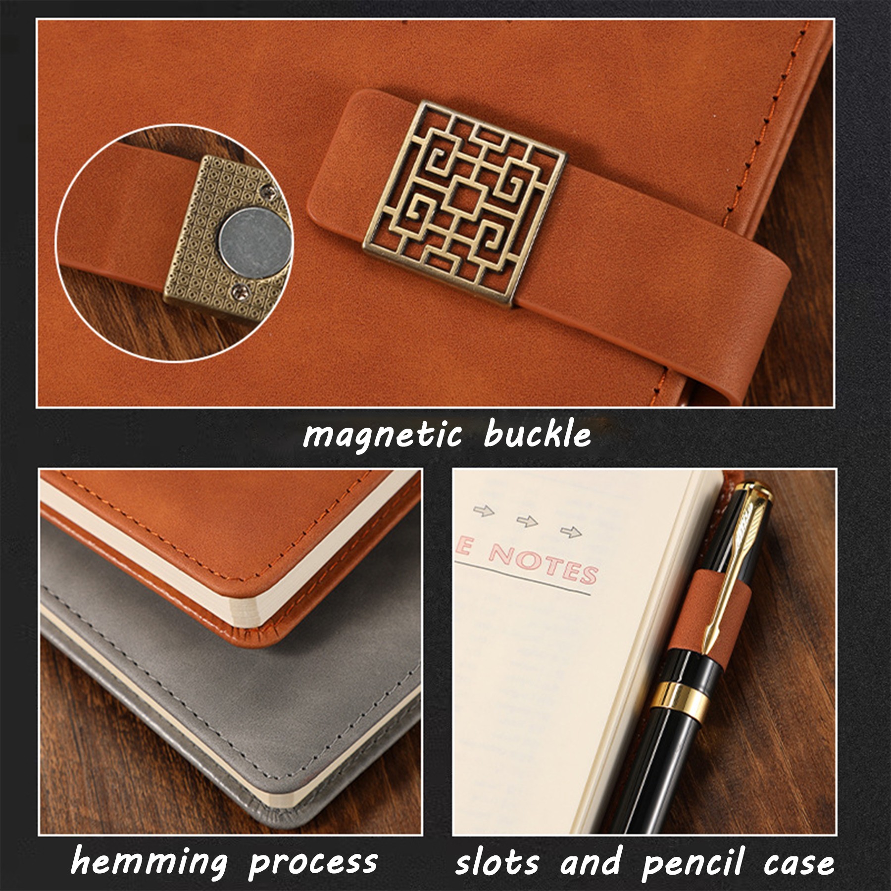 Deer Head Design Pu Leather Hardcover Notebook 2