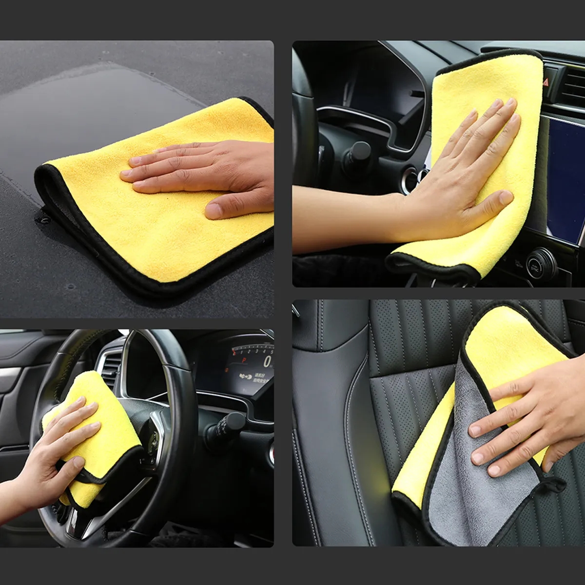 Car Detailing Water Absorption Lint Free Microfiber Towel 3