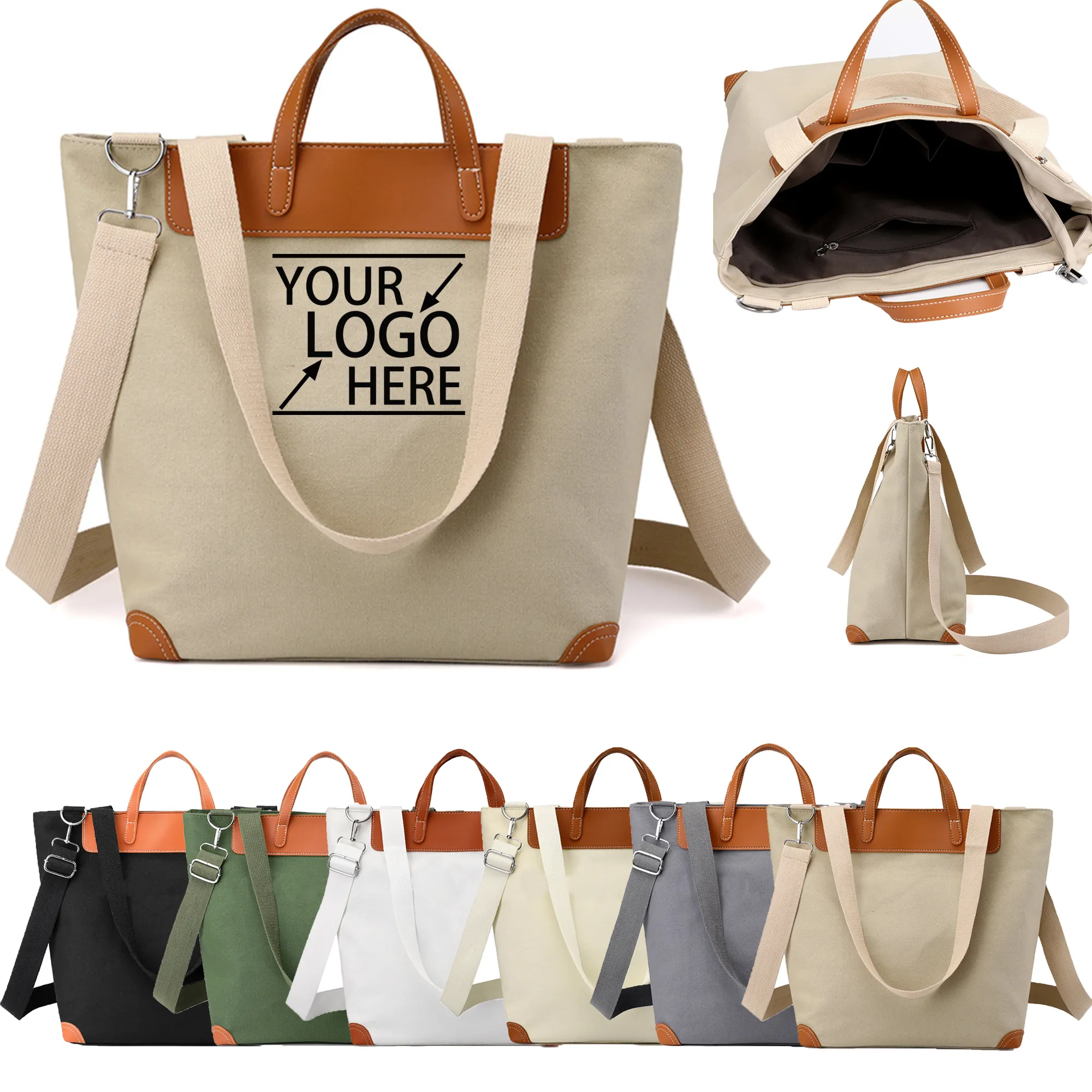 16 Oz Single-Shoulder Canvas Tote Bag 7