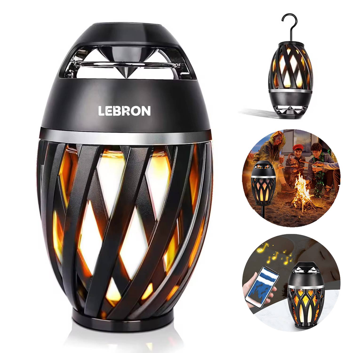 WirelessTable Flame Atmosphere Lamp With Bluetooth Speaker 4