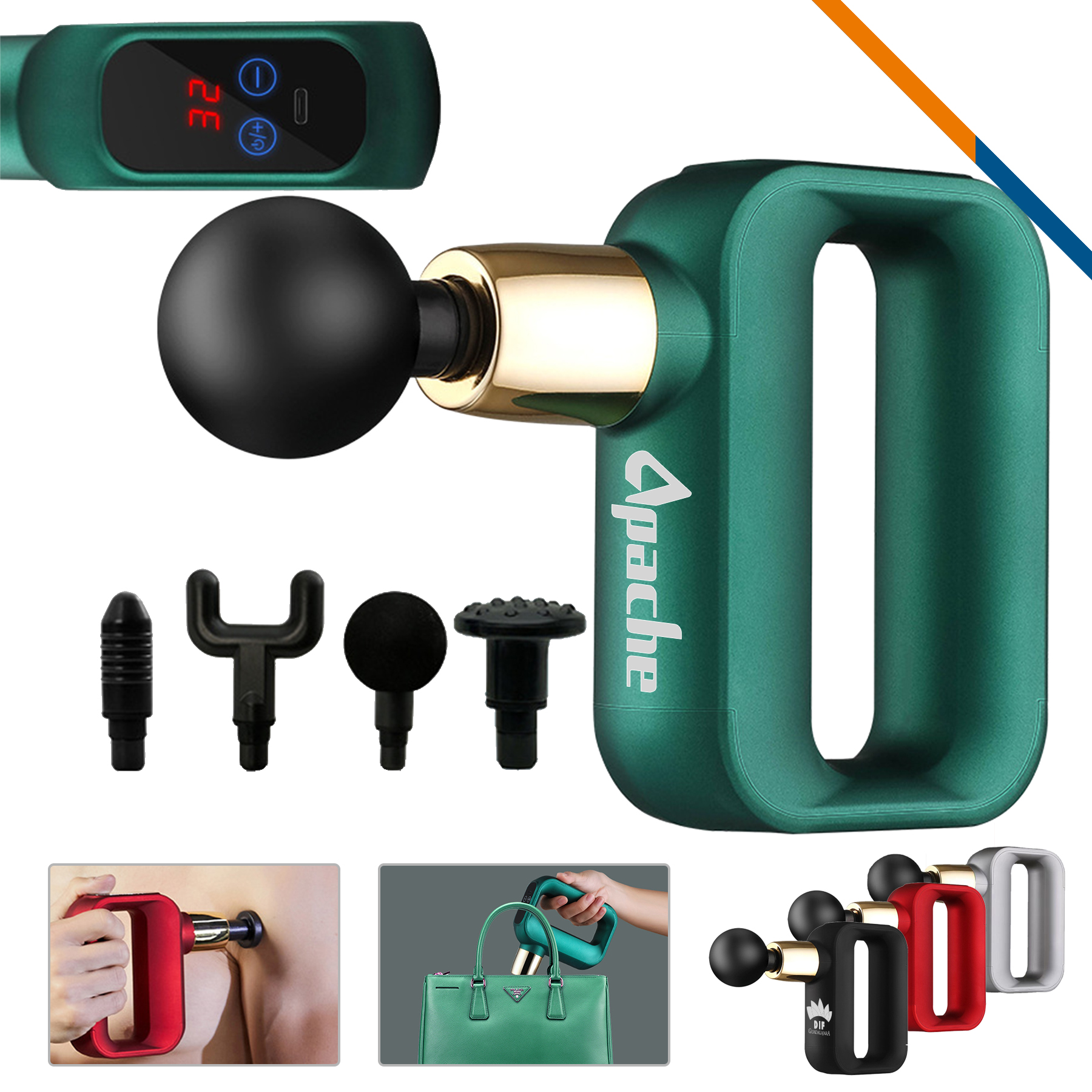 Turnee Mini Massage Gun with Grip 1