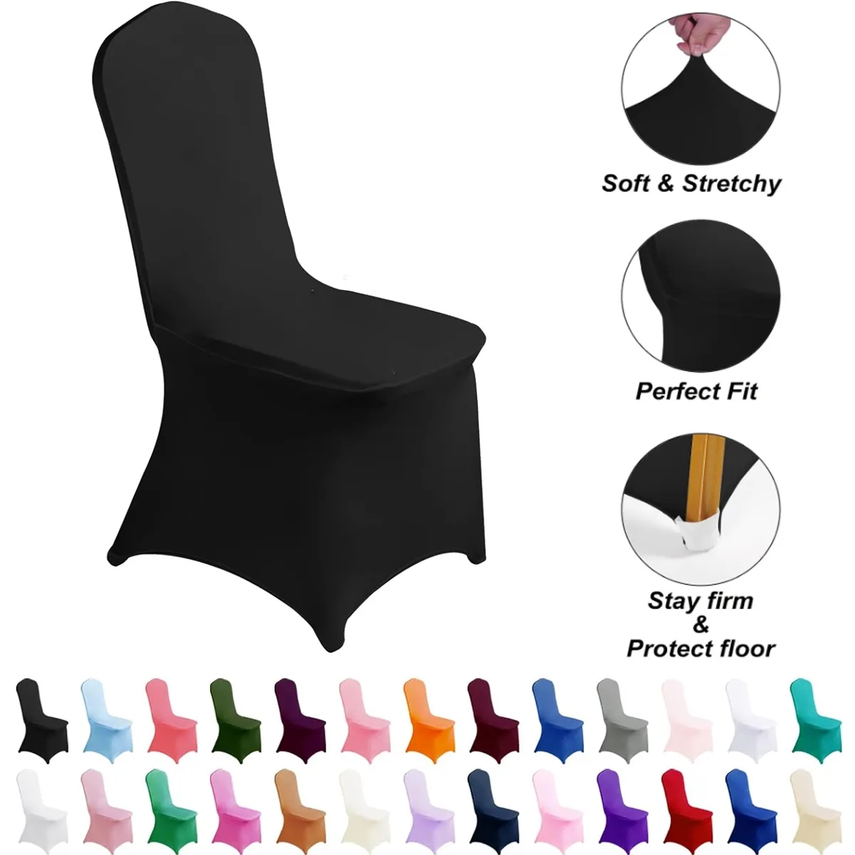 Washable Protector Stretch Spandex Chair Cover 3