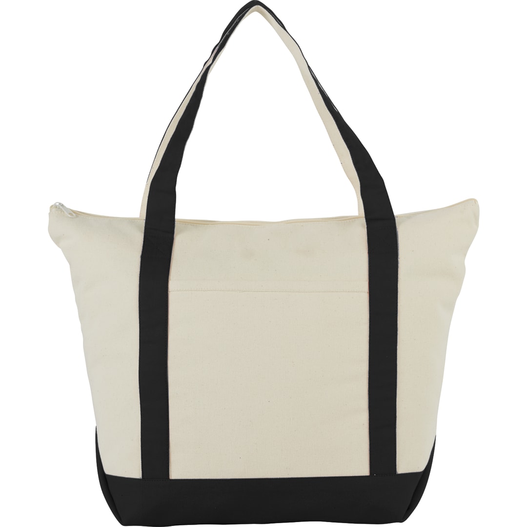 Classic 12oz Cotton Canvas Zippered Boat Tote, custom tote bag with logo imprint 10