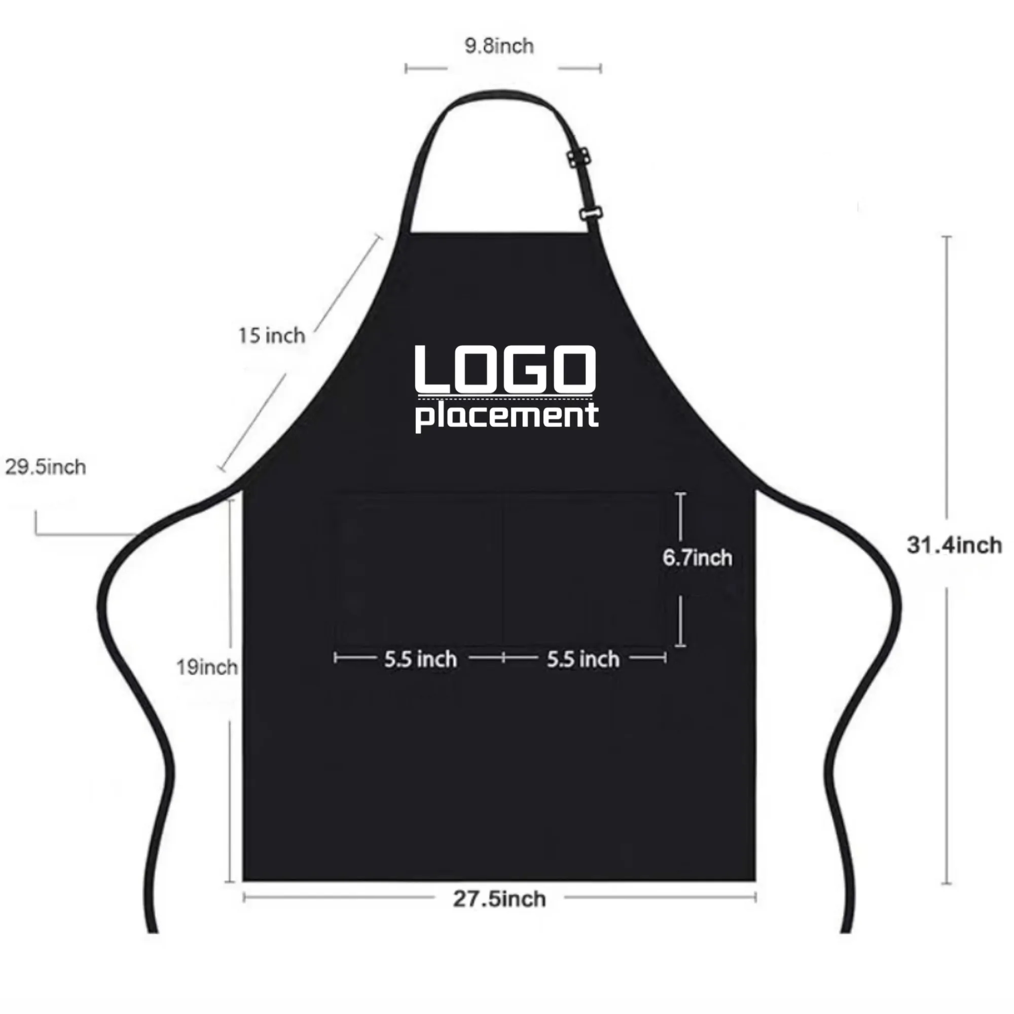 Cross-Back Waterproof Kitchen Apron Adjustable Catering 2