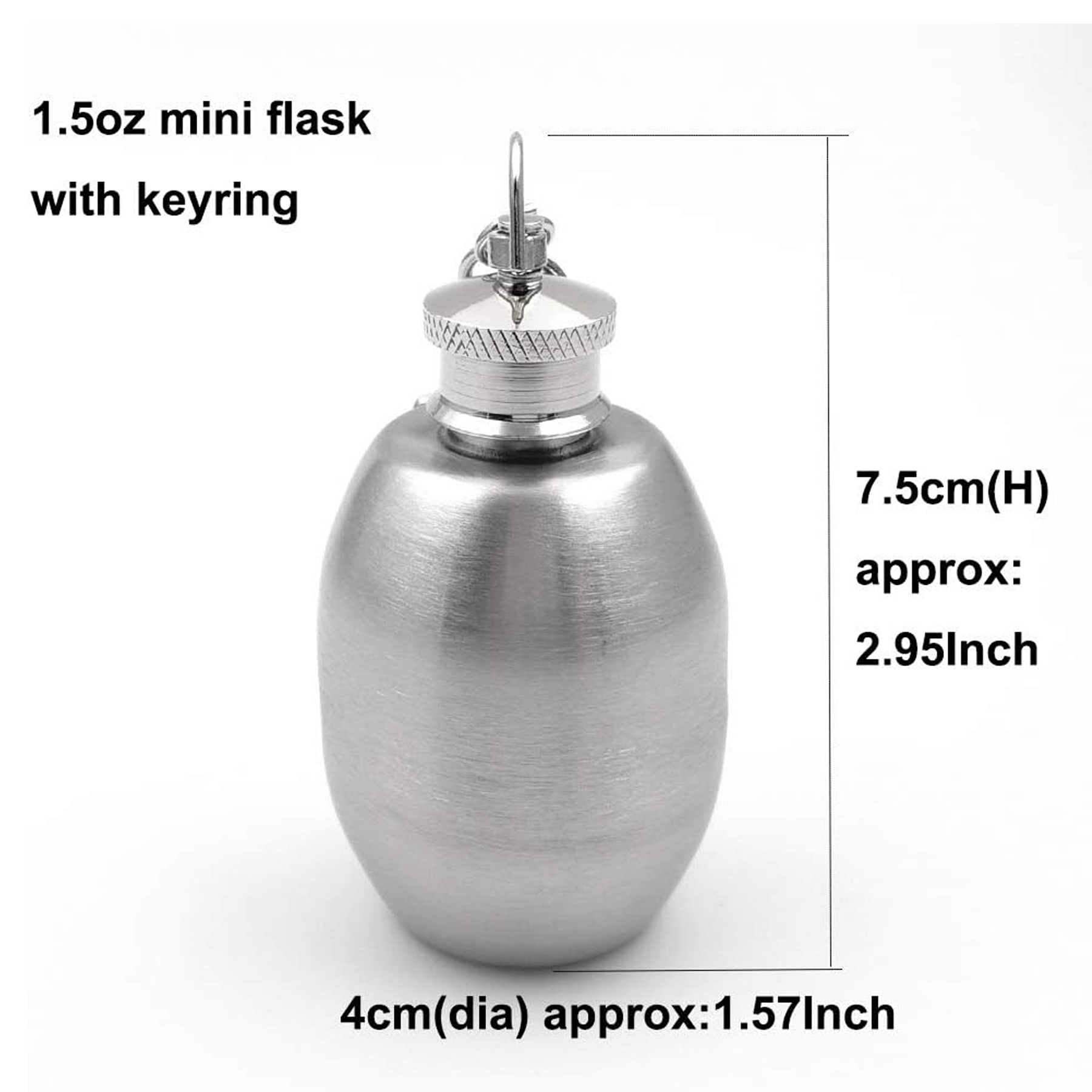 1oz Stainless Steel Pocket Hip Flask 5