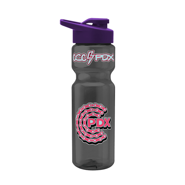 Blazer 28oz Transparent Bike Bottle w/Drink-thru Lid 2528