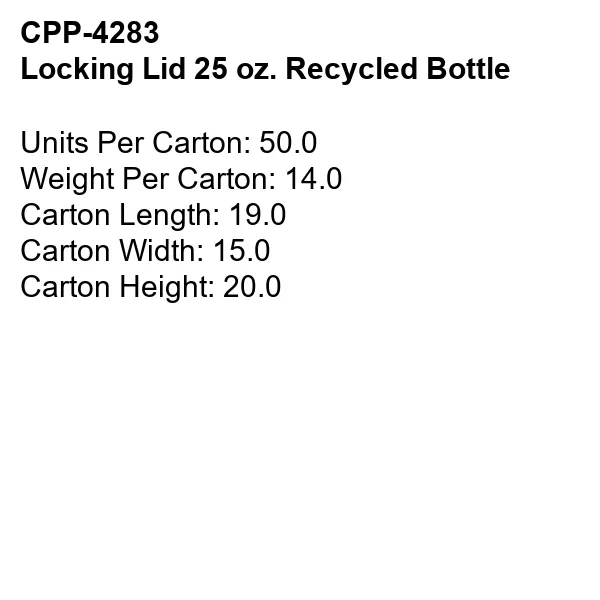 Locking Lid 25 oz. Recycled Bottle 13