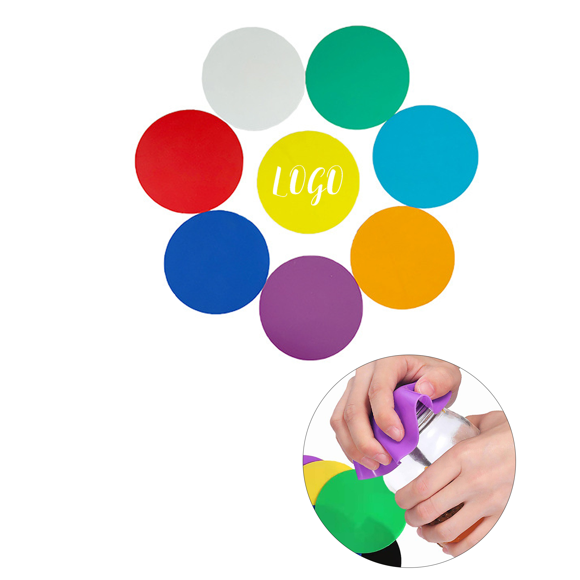 Solid Color Silicone Round Mat 2