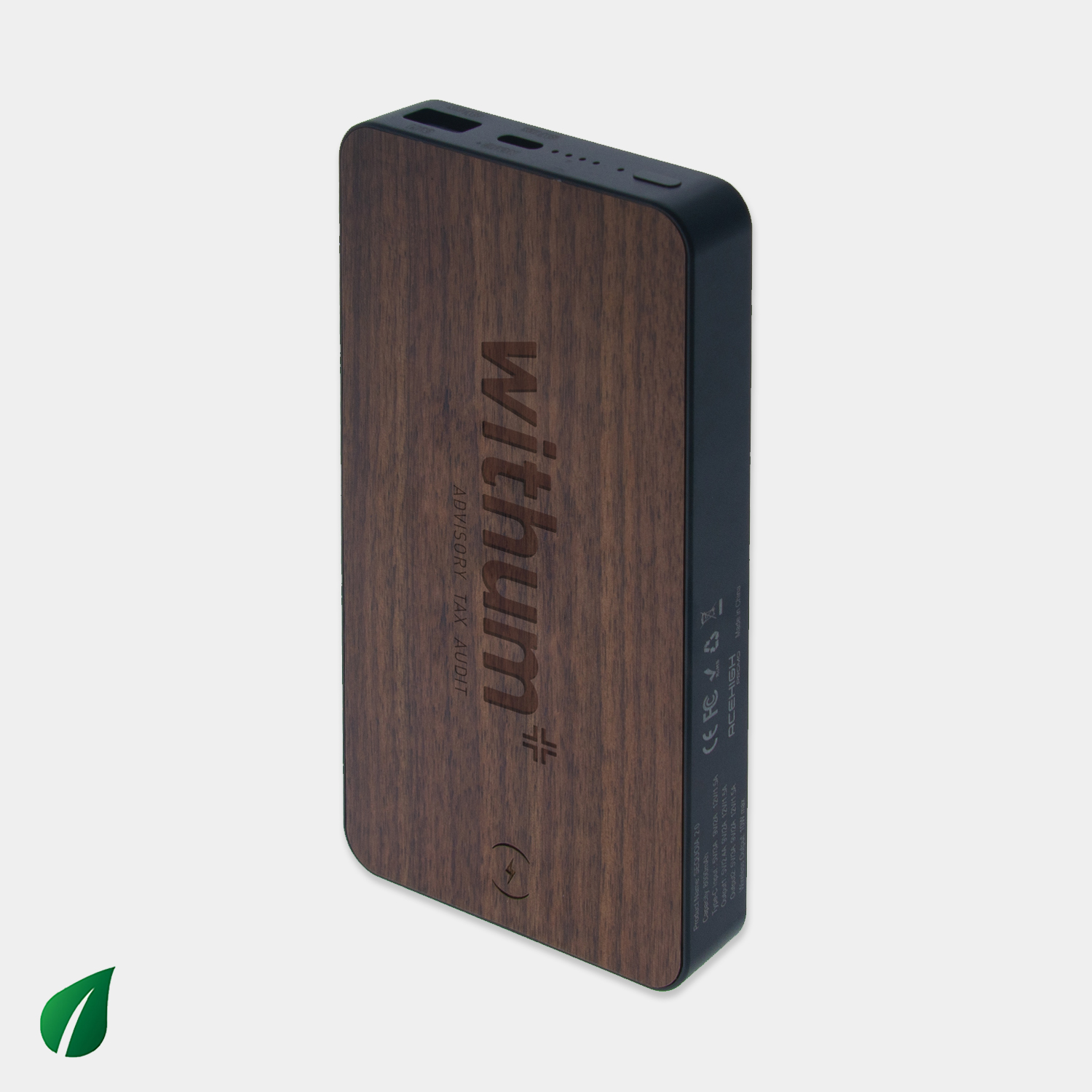 Sequoia 2 Eco Friendly Wood Qi Power Bank