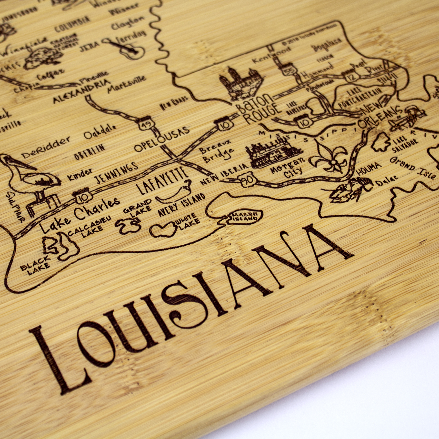 A Slice of Life Louisiana Serving & Cutting Board 4