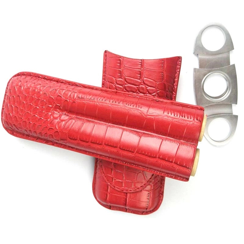 Portable Genuine Leather Cigar Case 1