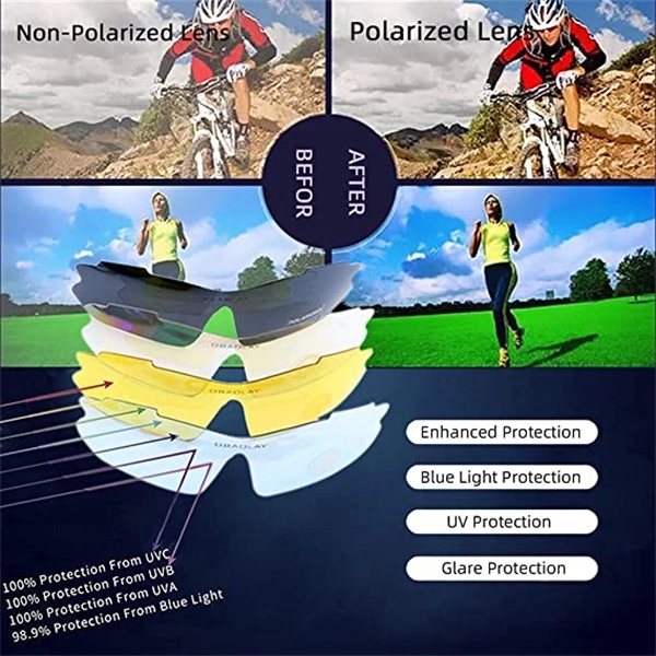 Polarized 5 Lens Sports Sunglasses 2