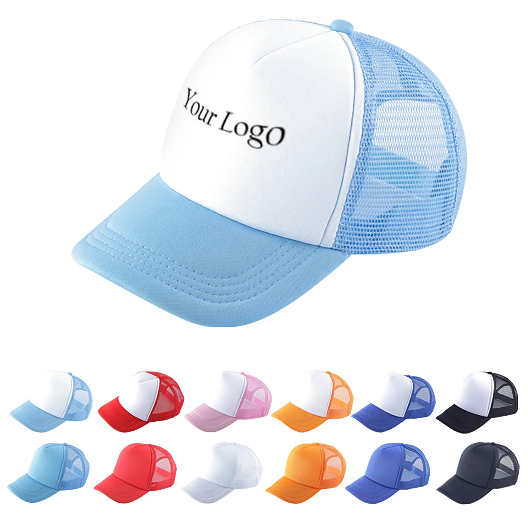 5 Panel Foam Mesh Back Trucker Cap Hat 1