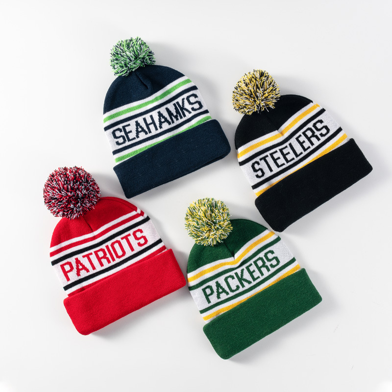 Jacquard Pom Beanie W/ Cuff 5