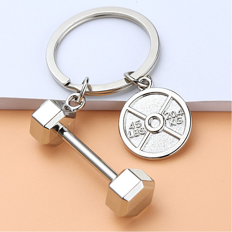 Dumbbell keychain 1