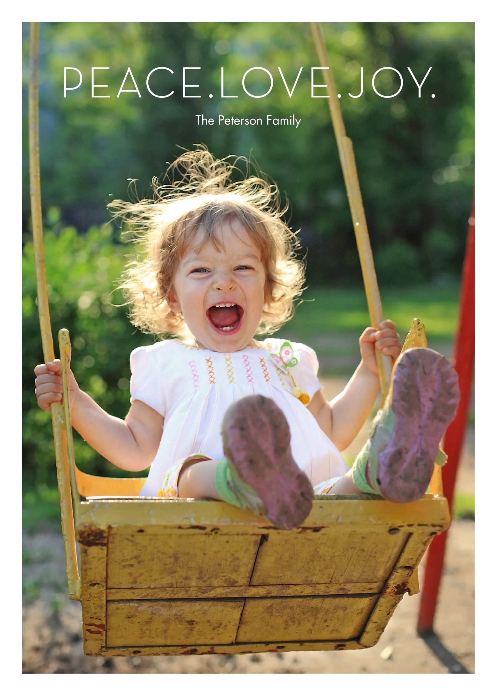 Peace.Love.Joy Holiday Photo Card 2