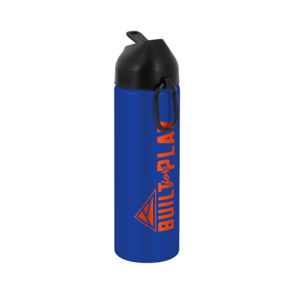 EasyFlow Recycled Aluminum Bottle w Straw Lid, custom water bottle with logo imprint 37