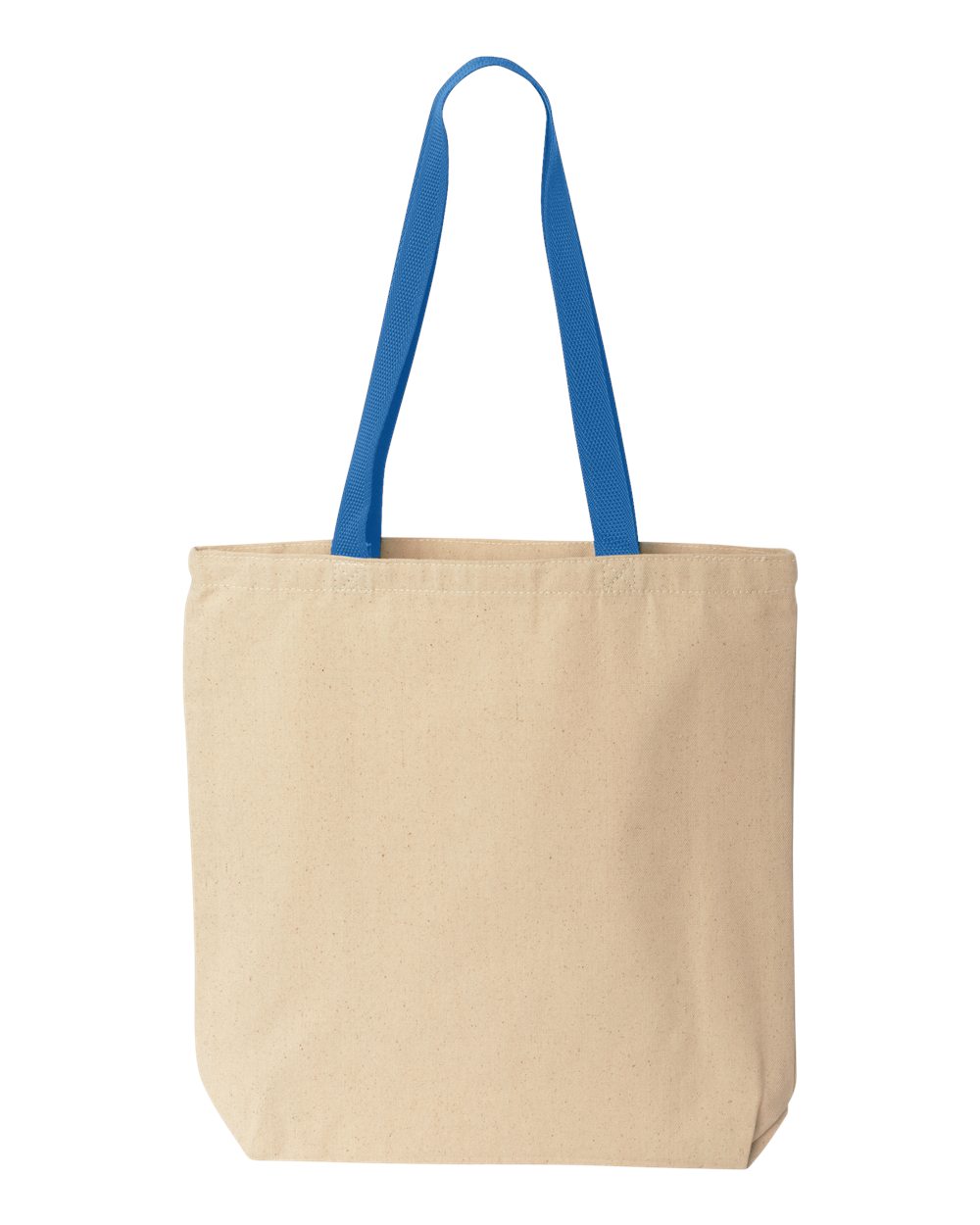 Natural Tote with Contrast-Color Handles - 8868 22