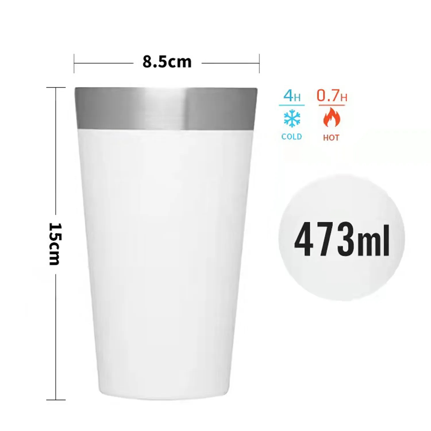 16oz The Stacking Beer Pint Matte Black 6
