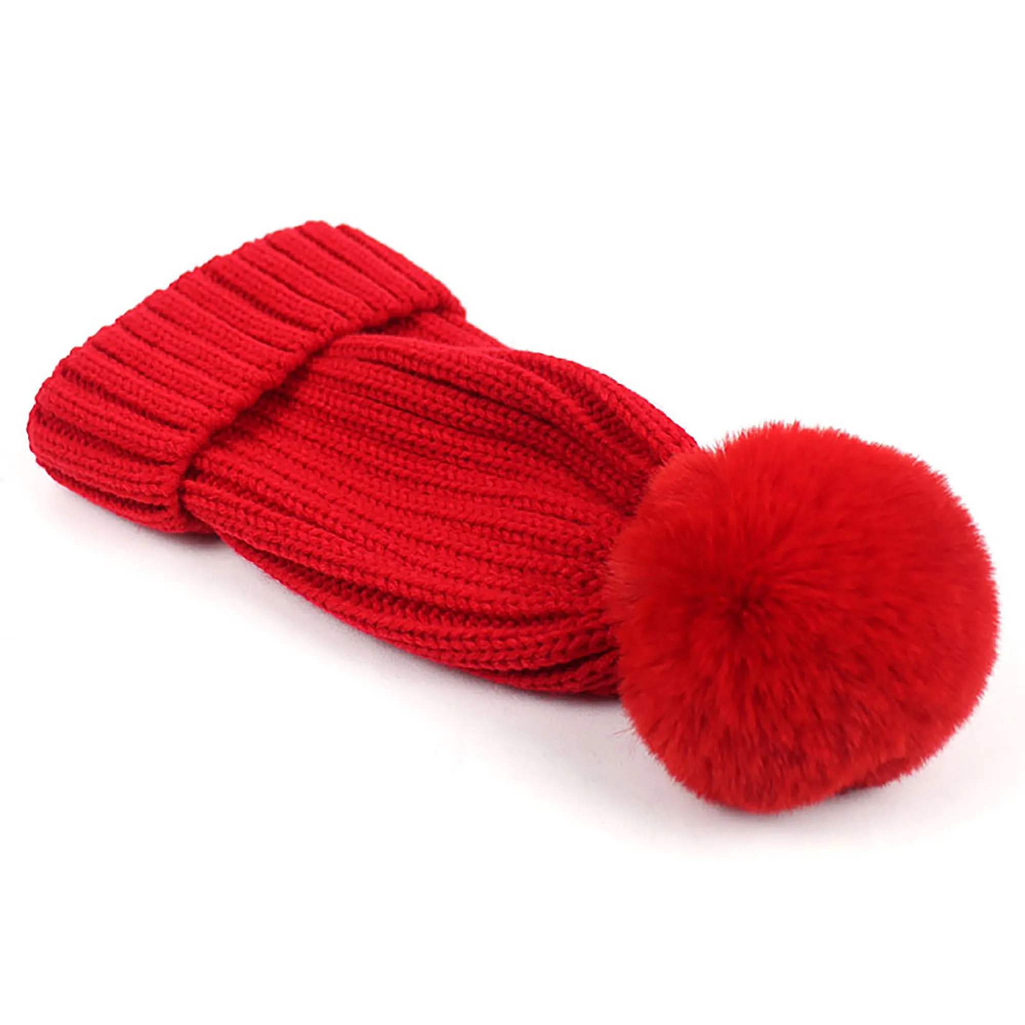 Kids Thicken Pom Beanie 10