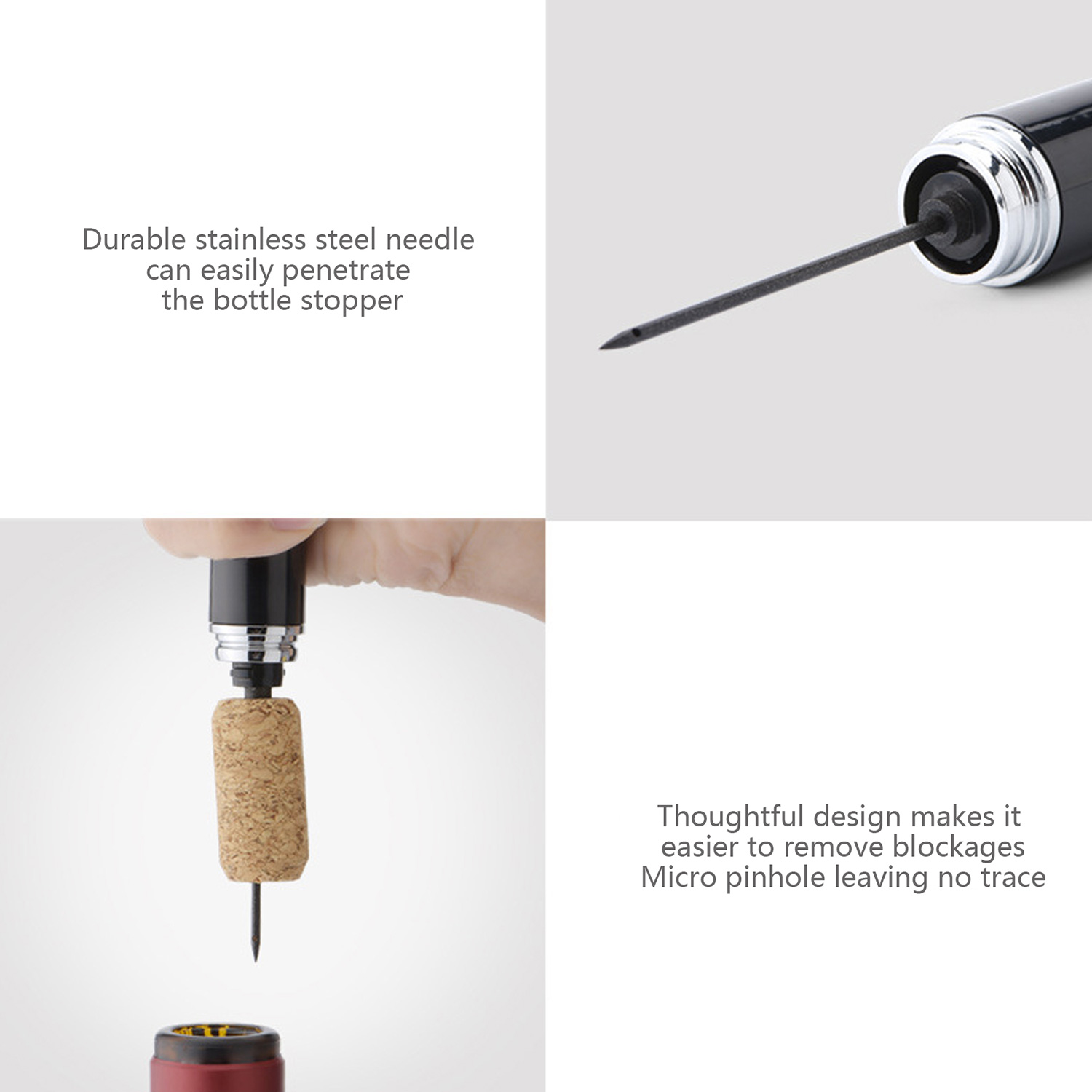 WineVault Air Pressure Wine Opener - Safe Air Pumping & Stainless Steel Needle 13