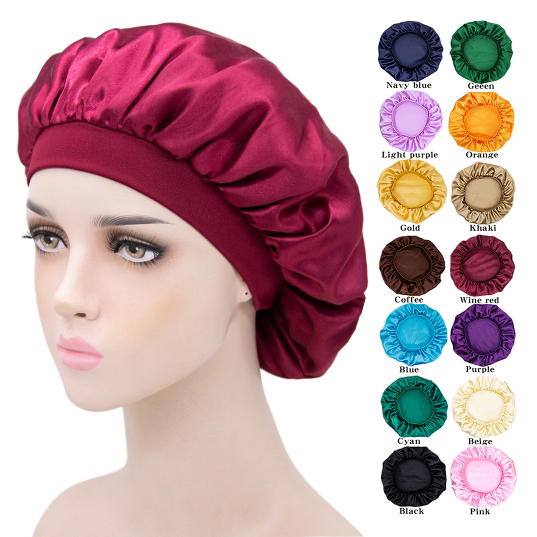 Bucket HatHeadscarf Sleeping Bonnet Hair Wrap 2