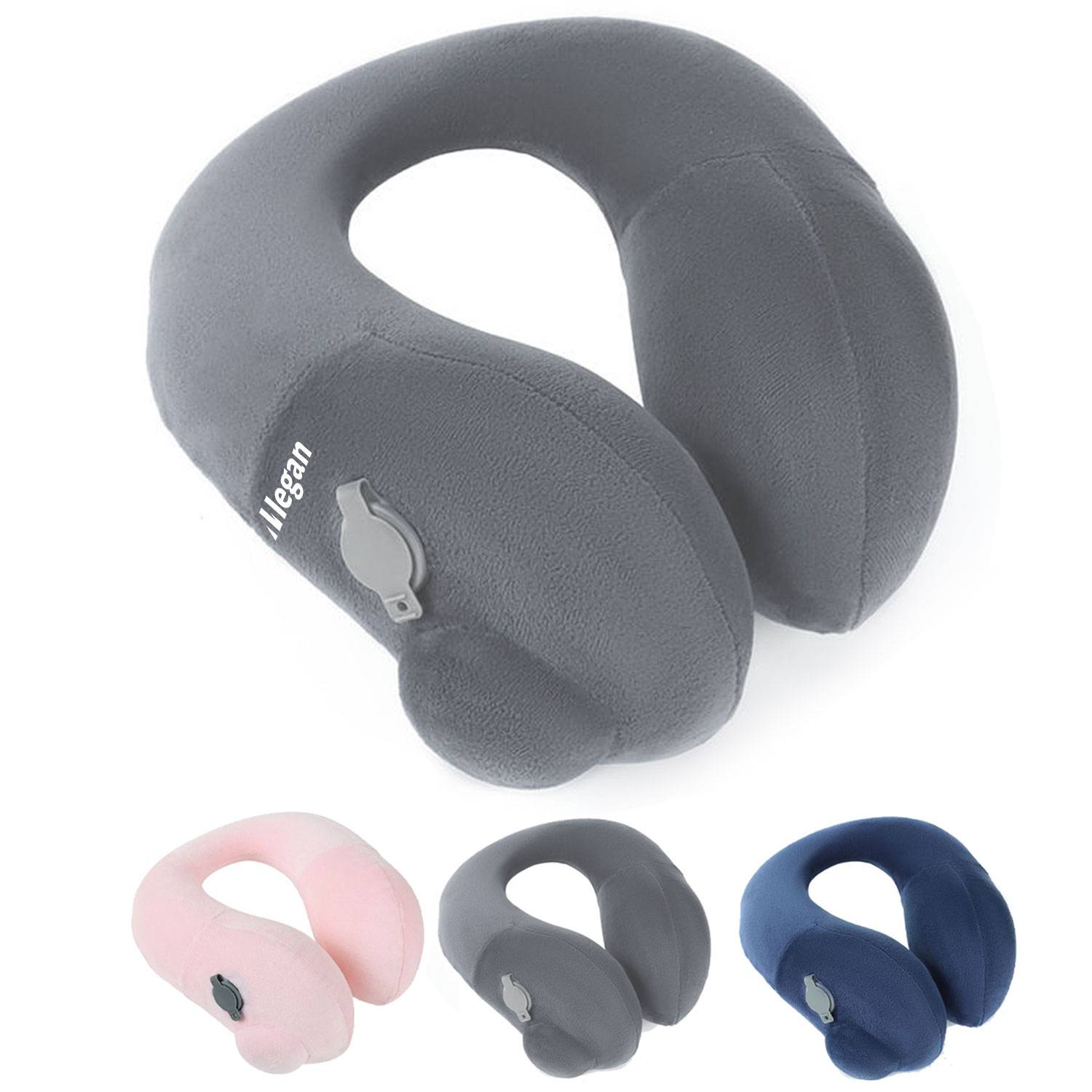 Press And Inflate Portable U-Shaped Travel Pillow 7