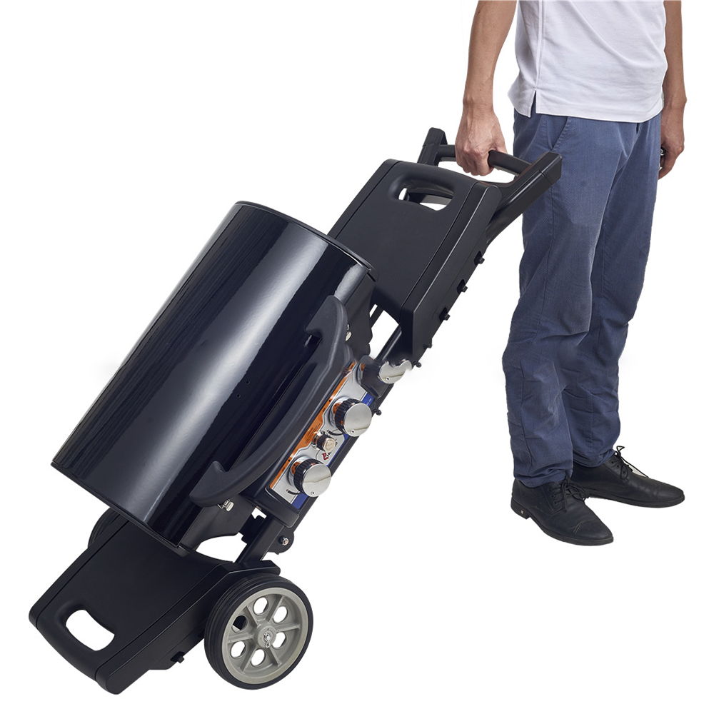 Portable 17" Propane Grills W/Cart & Hood