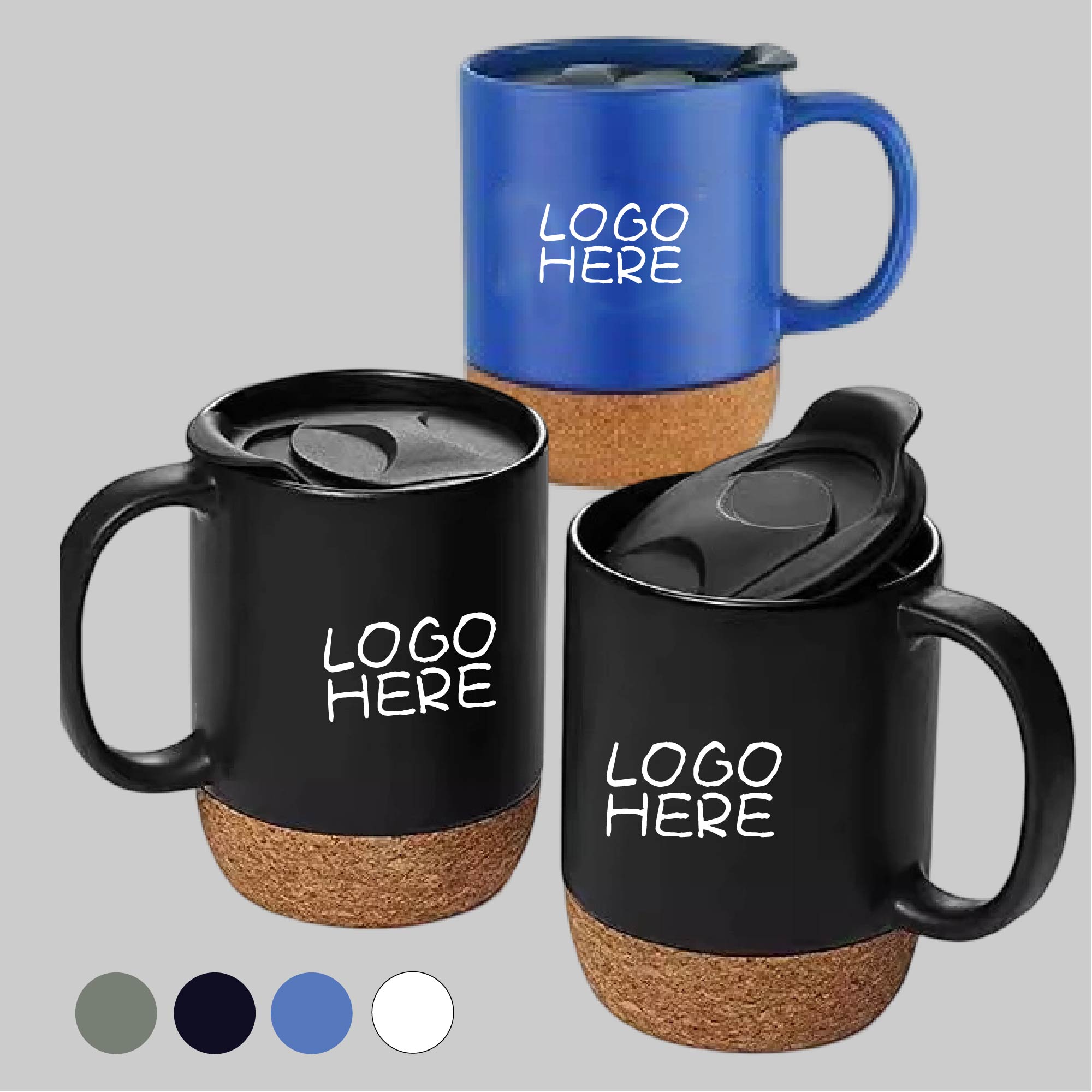 14 Oz. Cork Base Ceramic Mugs 2