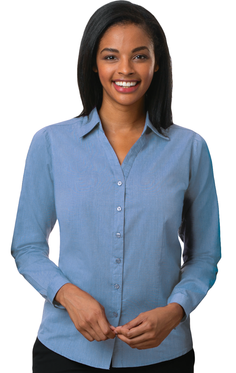 Ladies' L/S Crossweave Shirt 2