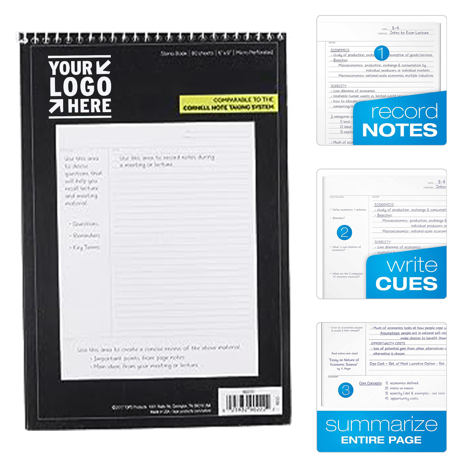 6" x 9" 80 Sheets Oxford Innovative Steno Project Ruled Notebook 2