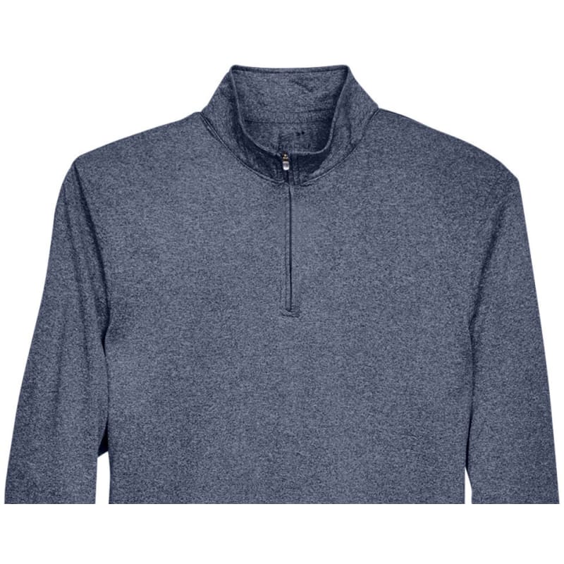 UltraClub Men's Cool & Dry Heathered Performance Quarter-Zip 15