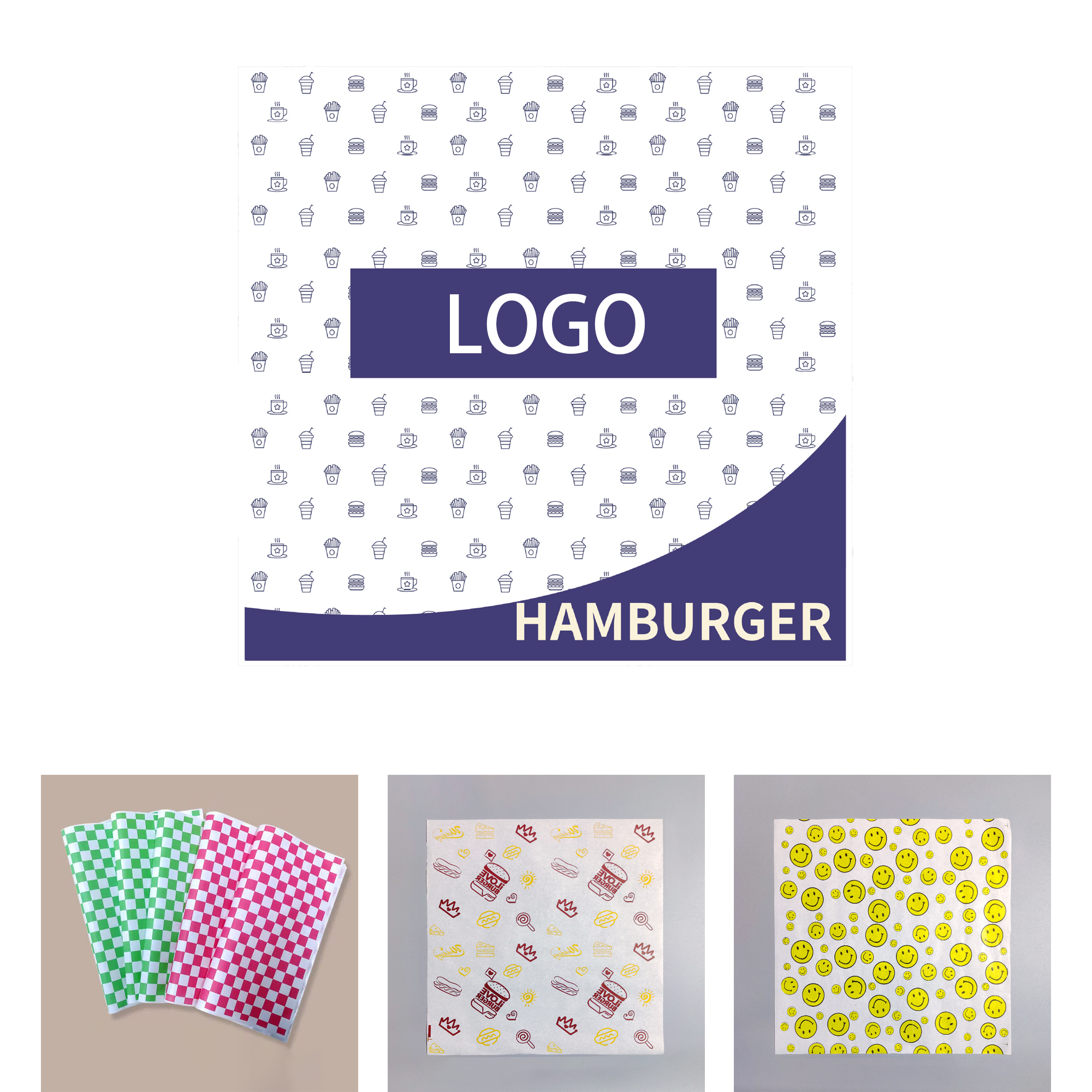 Greaseproof Burger Sandwich Wrapping Sheets 2