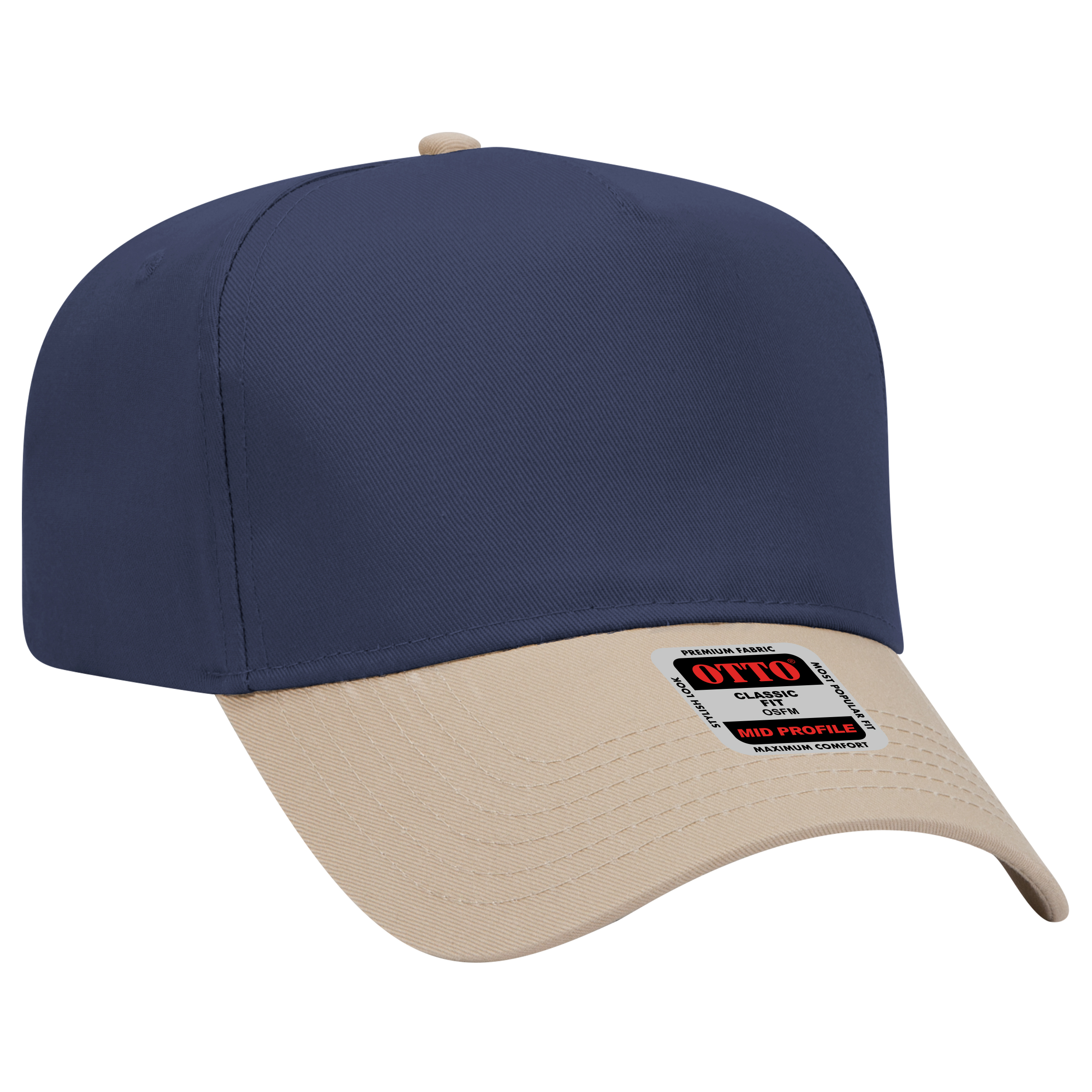 OTTO CAP® 5 Panel Mid Profile Baseball Cap 108