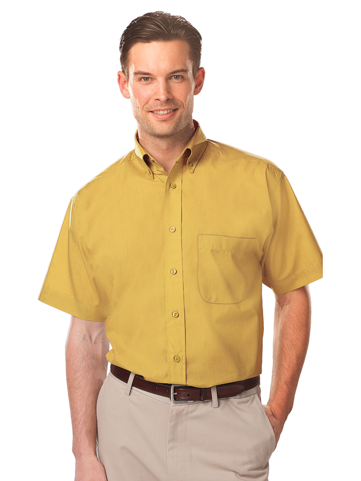 Blue Generation - Men's 1-Pocket Short Sleeve Value Poplin Shirt 3