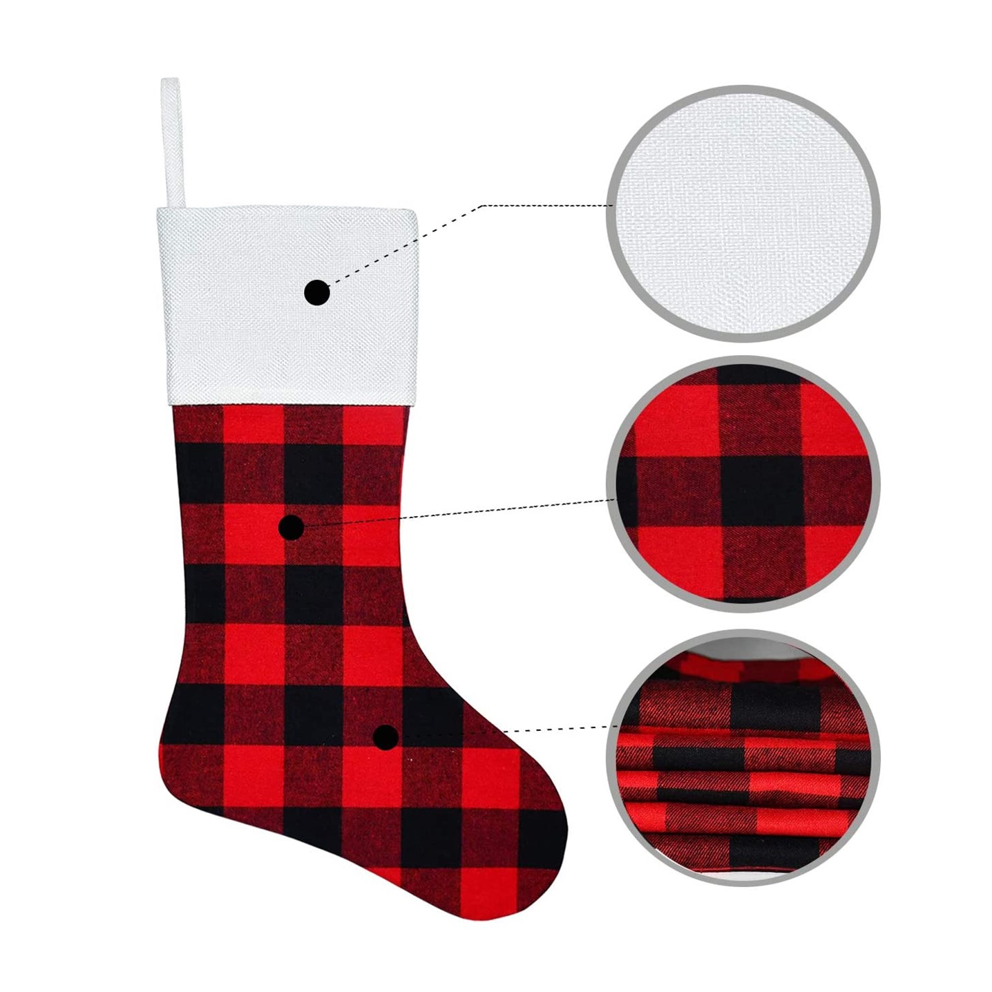 Fireplace Hanging Stockings for Family Christmas Decoration 3