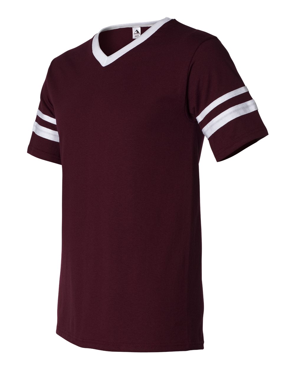 V-Neck Jersey with Striped Sleeves - 360 105