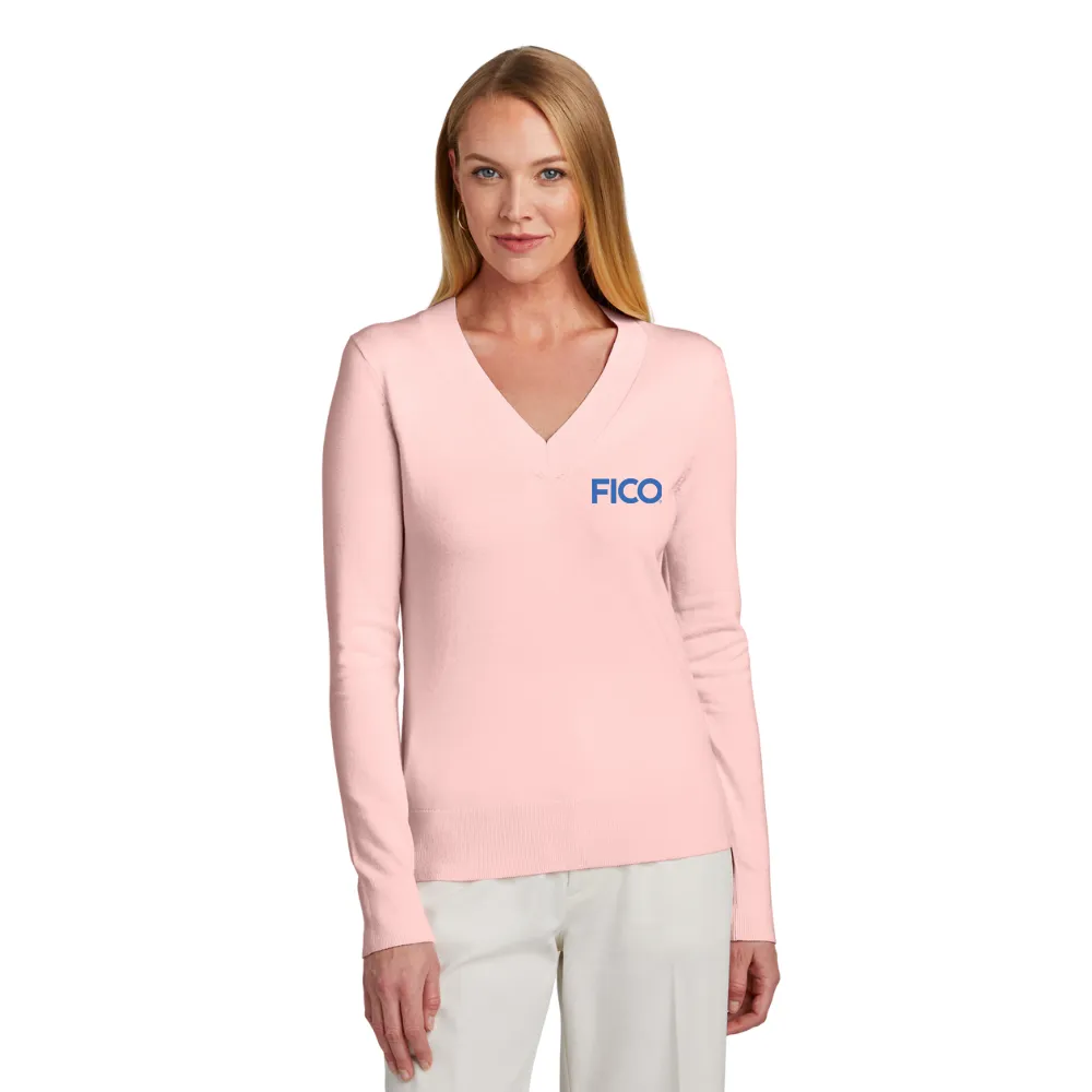Brooks Brothers(R) Women's Cotton Stretch V-Neck Sweater 3