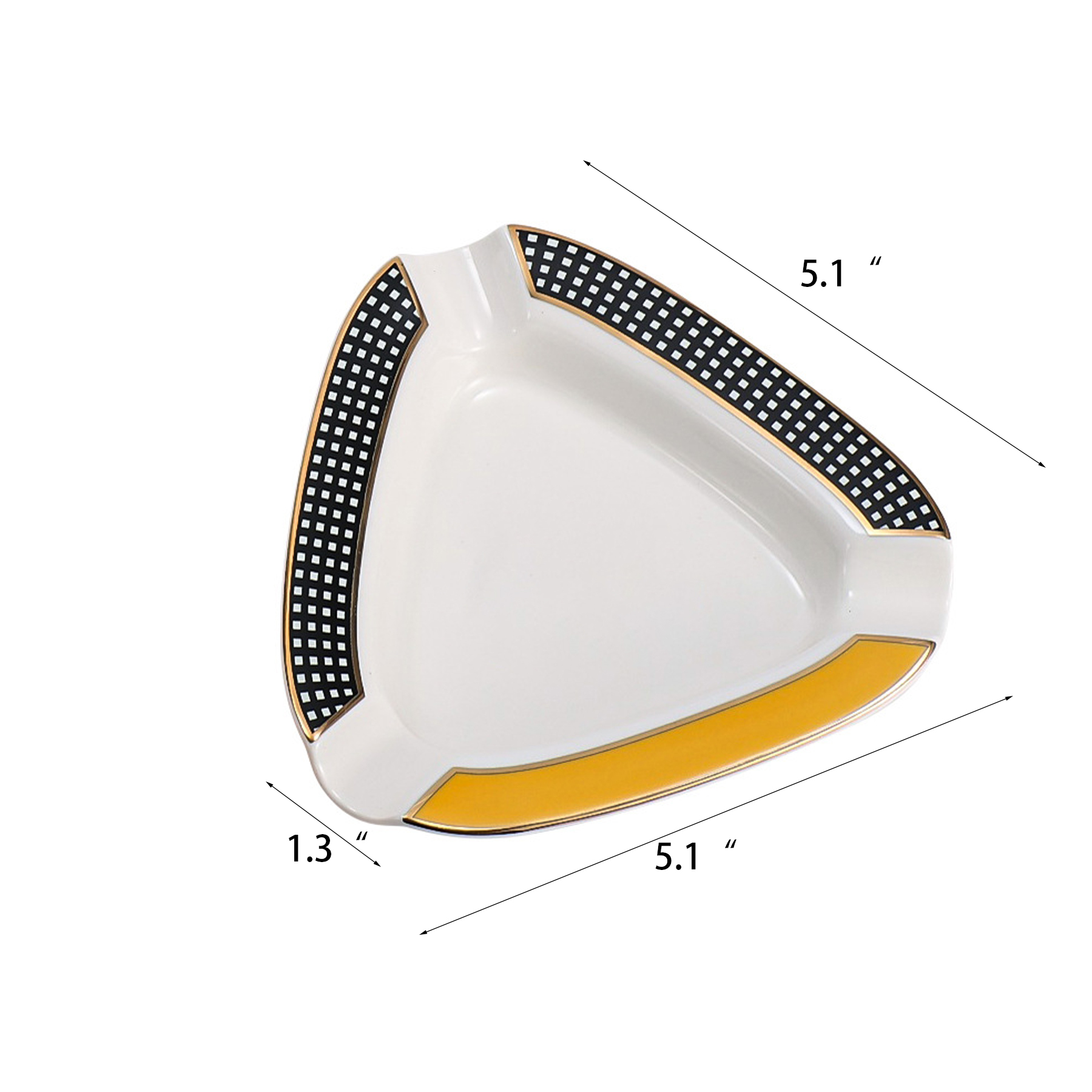 3 Slot Ceramic Ashtray 3