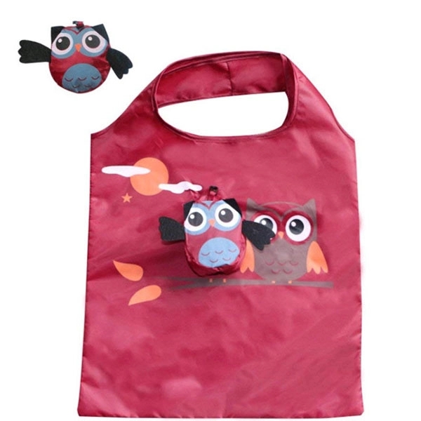 Owl Shape Folding Shopping Bag, custom tote bag with logo imprint 10
