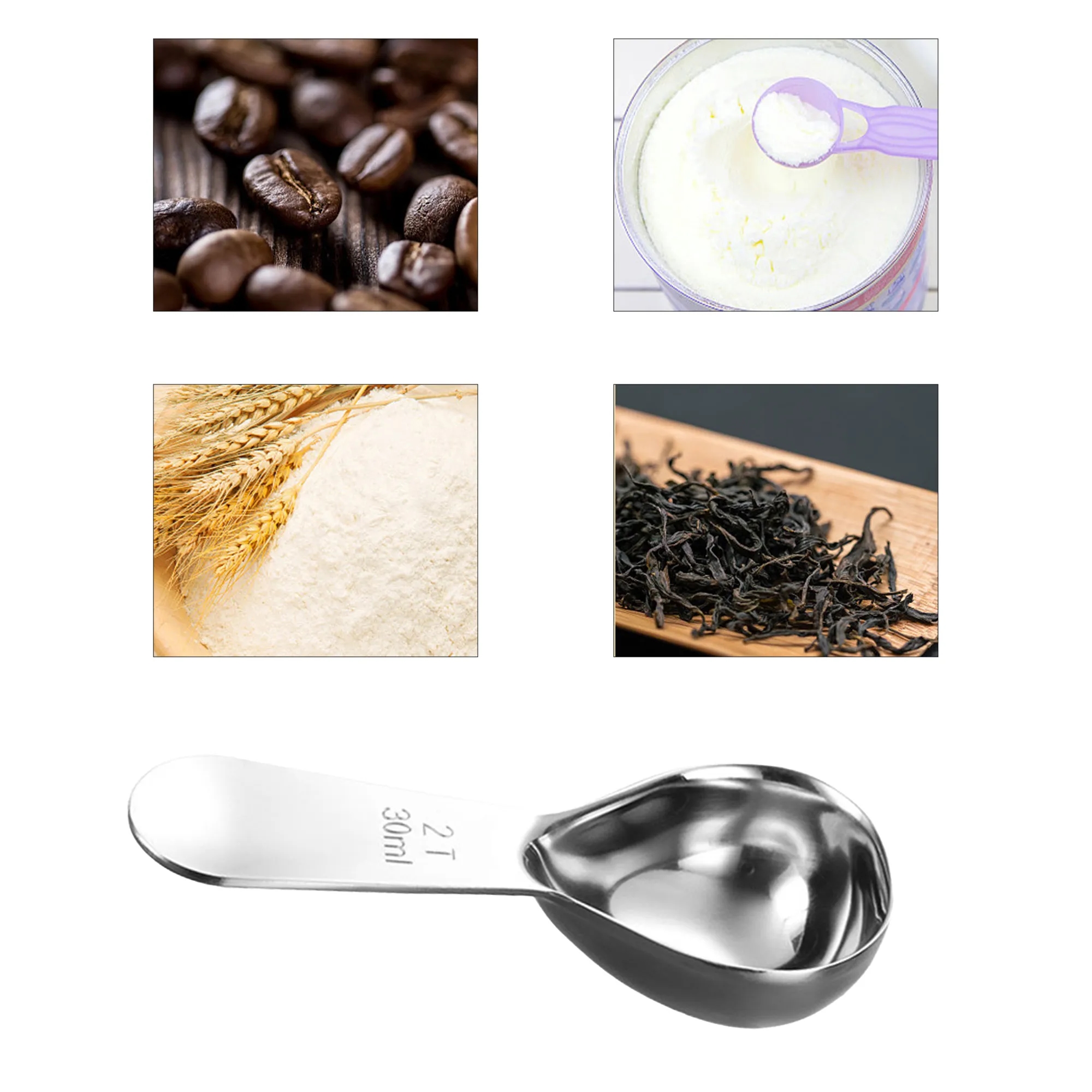 Stainless Steel Coffee Scoop With Measuring Marks 1