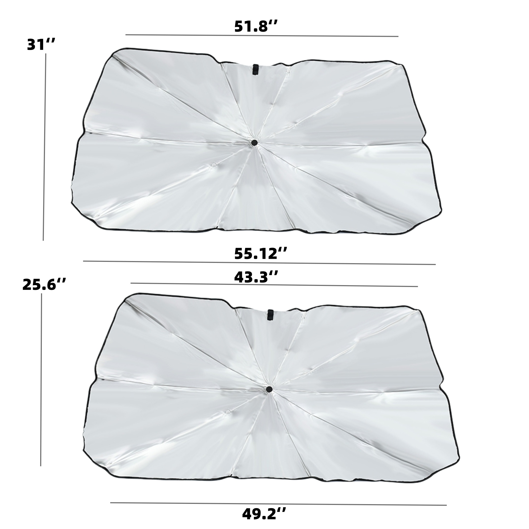 Full Color Foldable Car Umbrella Sunshade 2