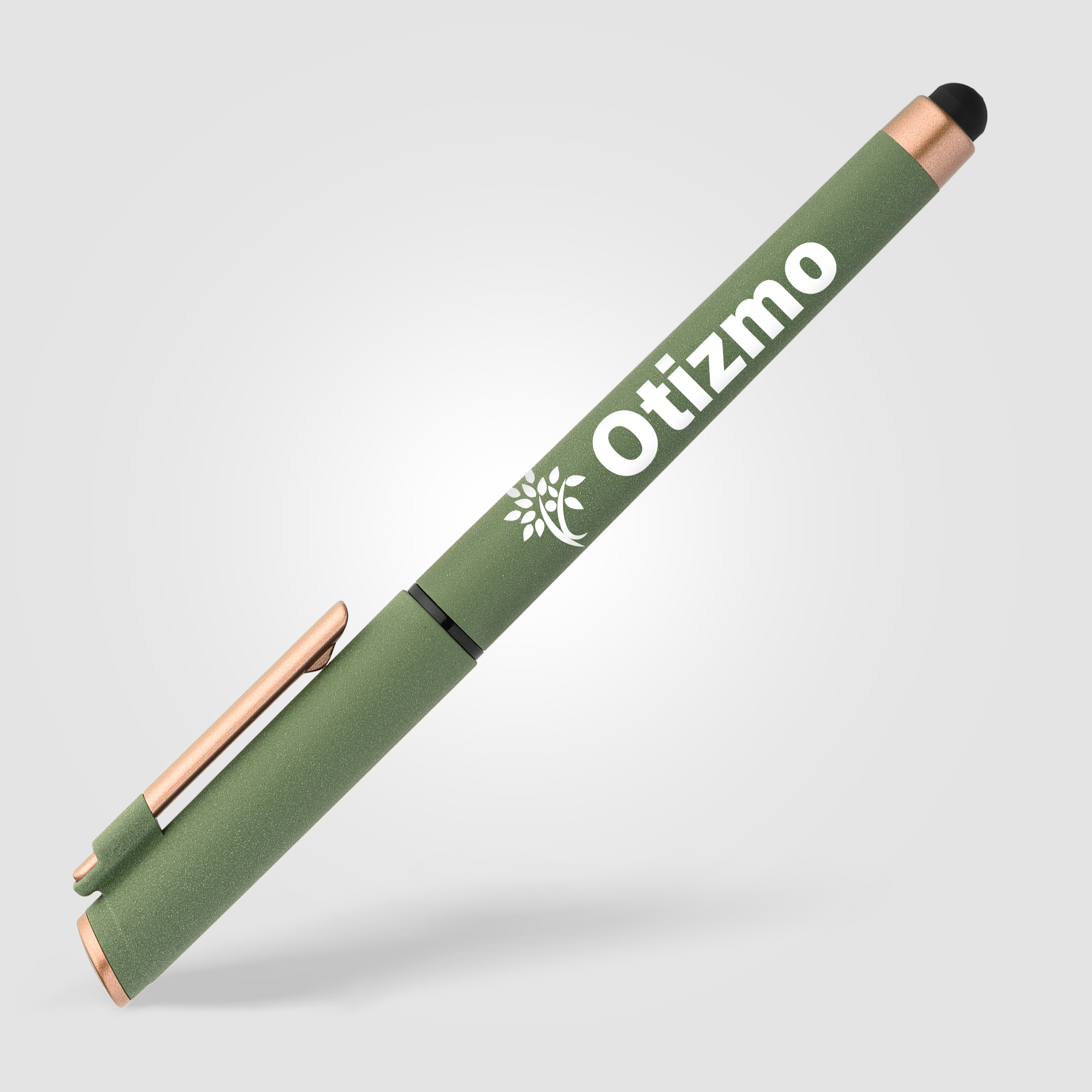 York Recycled Plastic Bronze Trim Stylus Gel Pen 22