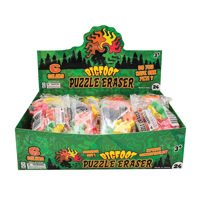 Big Foot Puzzle Erasers - Multicolored