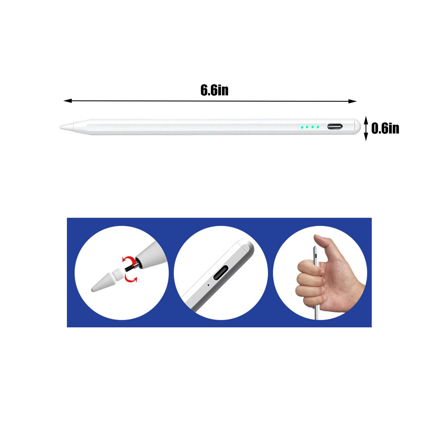 Stylus Pen for iPad Apple Pencil W/Palm Rejection&Tilt 1