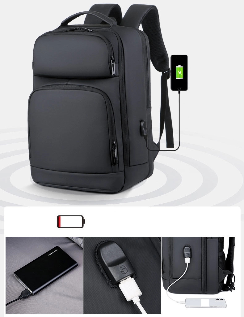 Customed Expandable Backpacks with USB Charging Port 4
