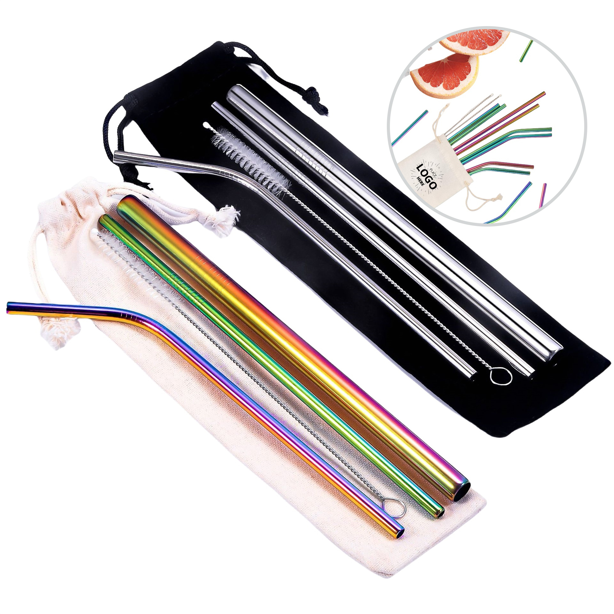 Reusable Metal Straw Set 2