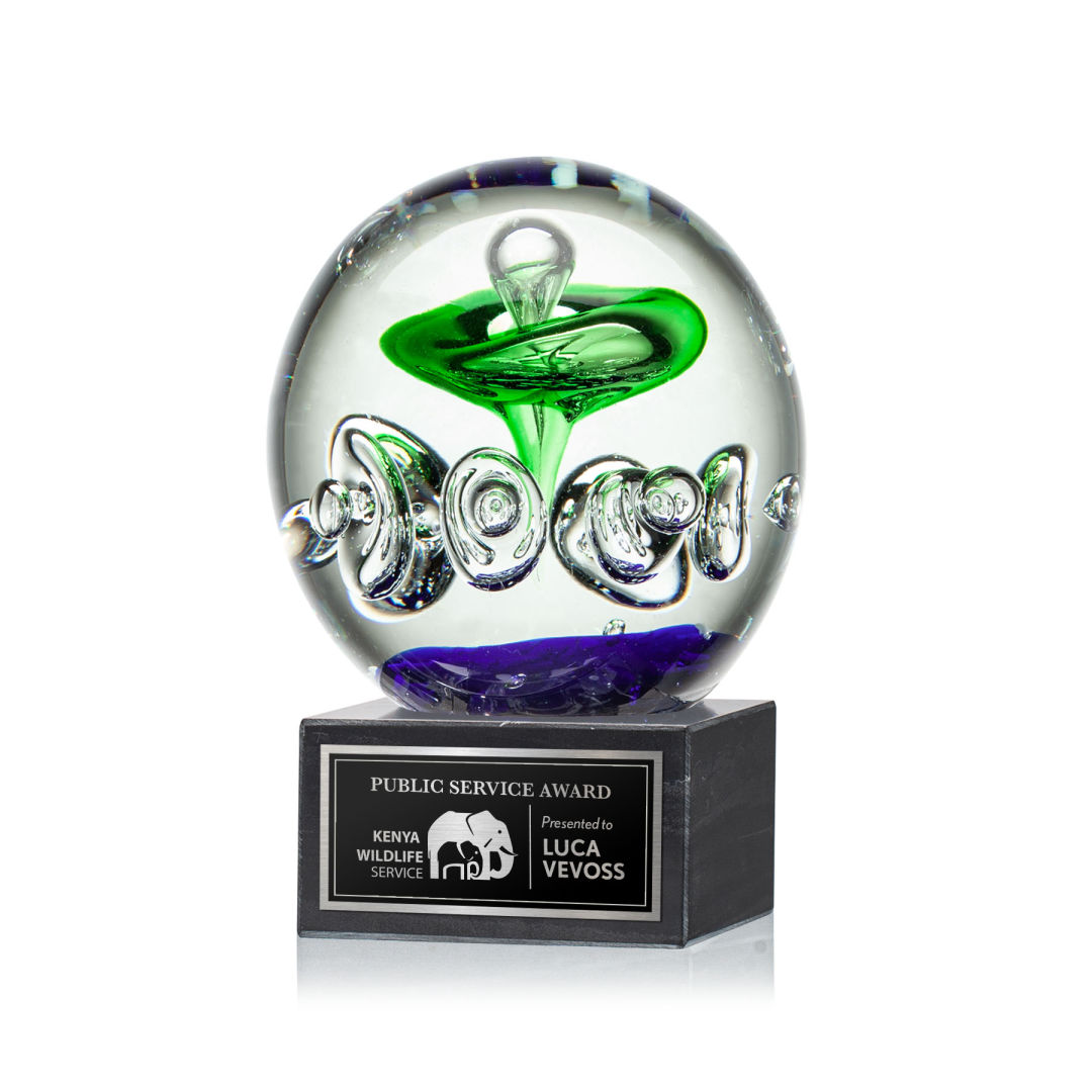 Aquarius Award on Square Marble Base 4
